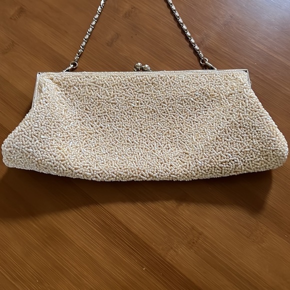 Carlo Fellini Beaded Satin VINTAGE Evening Bag Clutch NWT - Picture 1 of 8